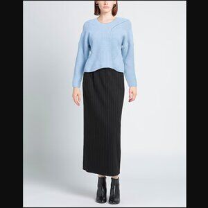 Maje Wool Blend Blue Crop Sweater Size FR 1 (Small)